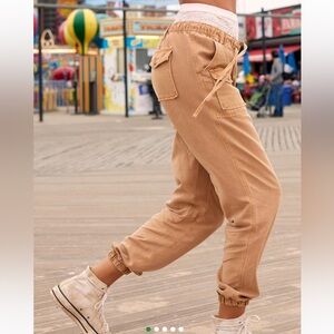 Aerie Double Pocket Utility Jogger Pants - Khaki